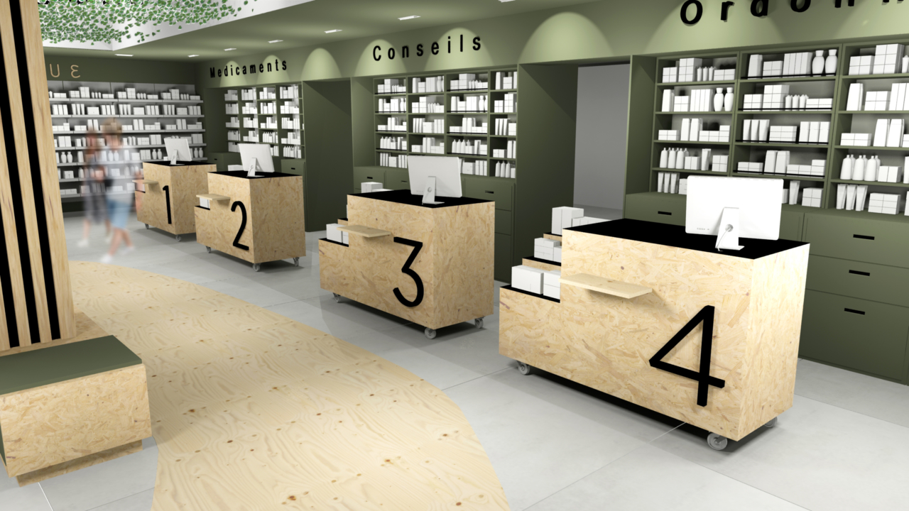 Agencement de pharmacie, commerce, magasin  PHARMACIE NATURE